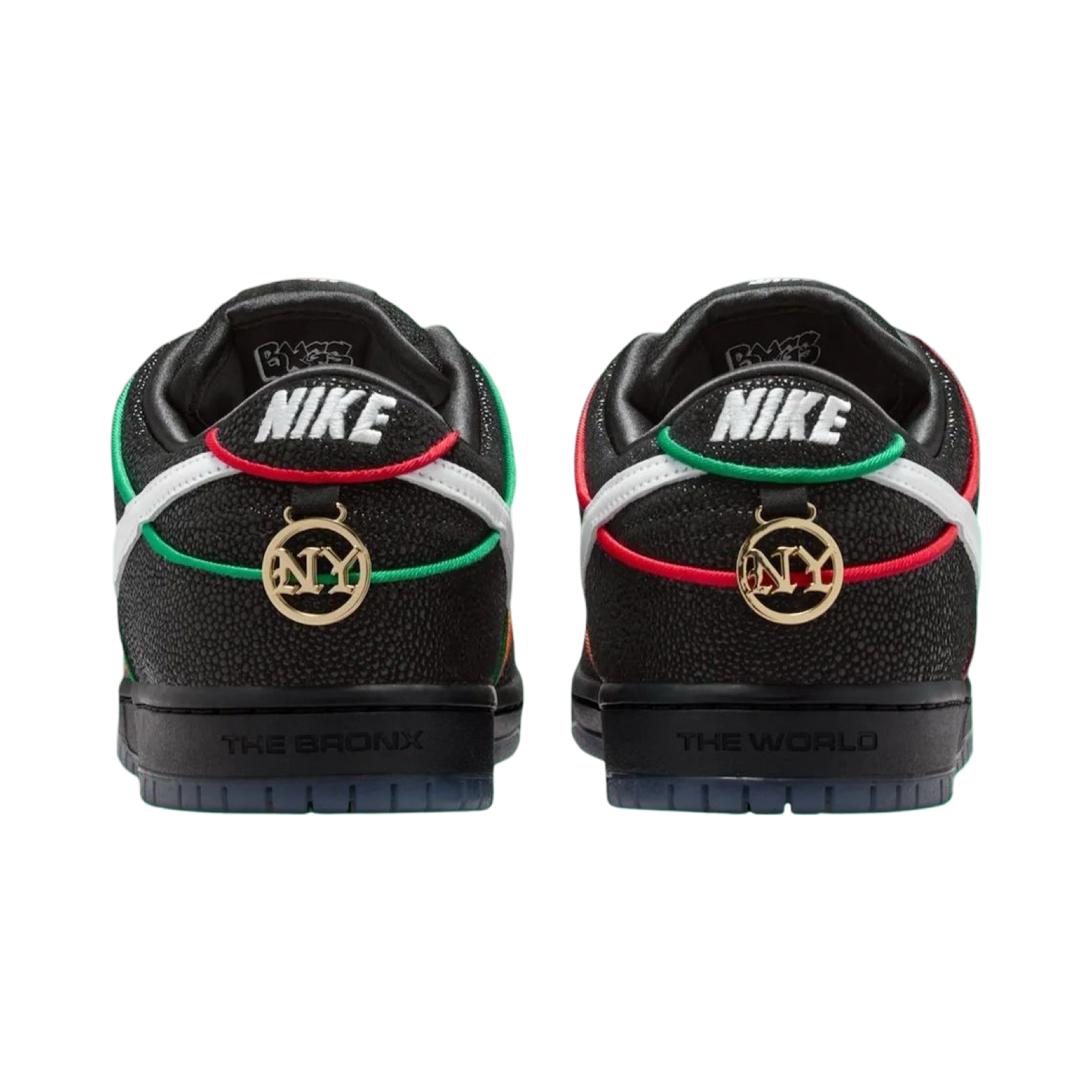 Nike SB Dunk Low Bronx Girl Skate Black White Challenge Red