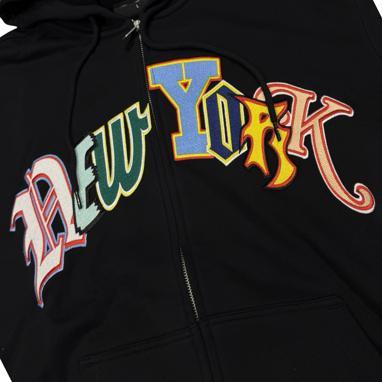 New Era New York Yankees MLB Multi Colour Letters Black Hoodie