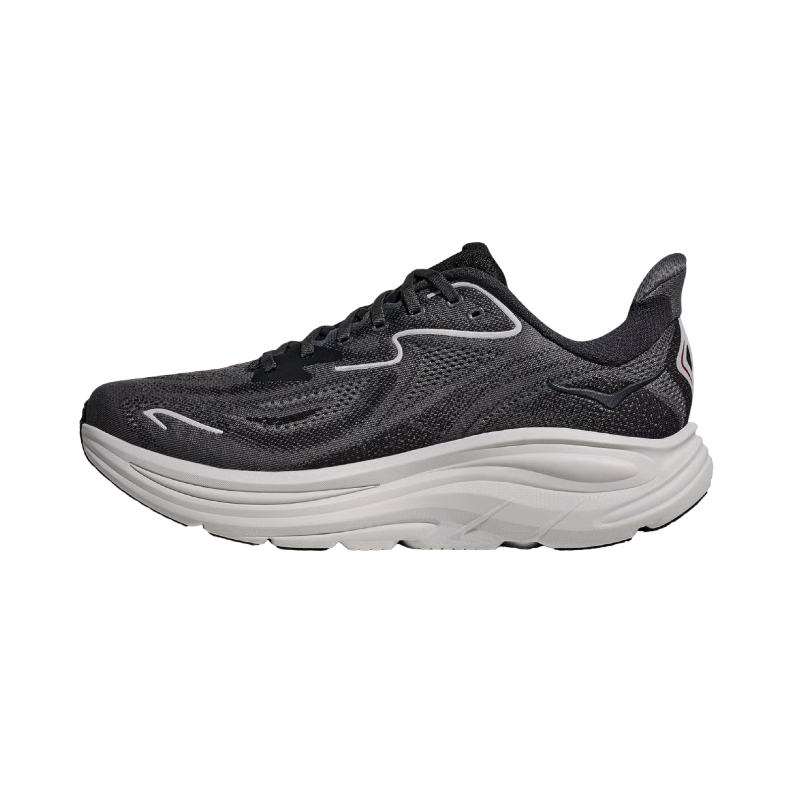 Men's Hoka Clifton 10 D Width Carbon Black Satellite Grey