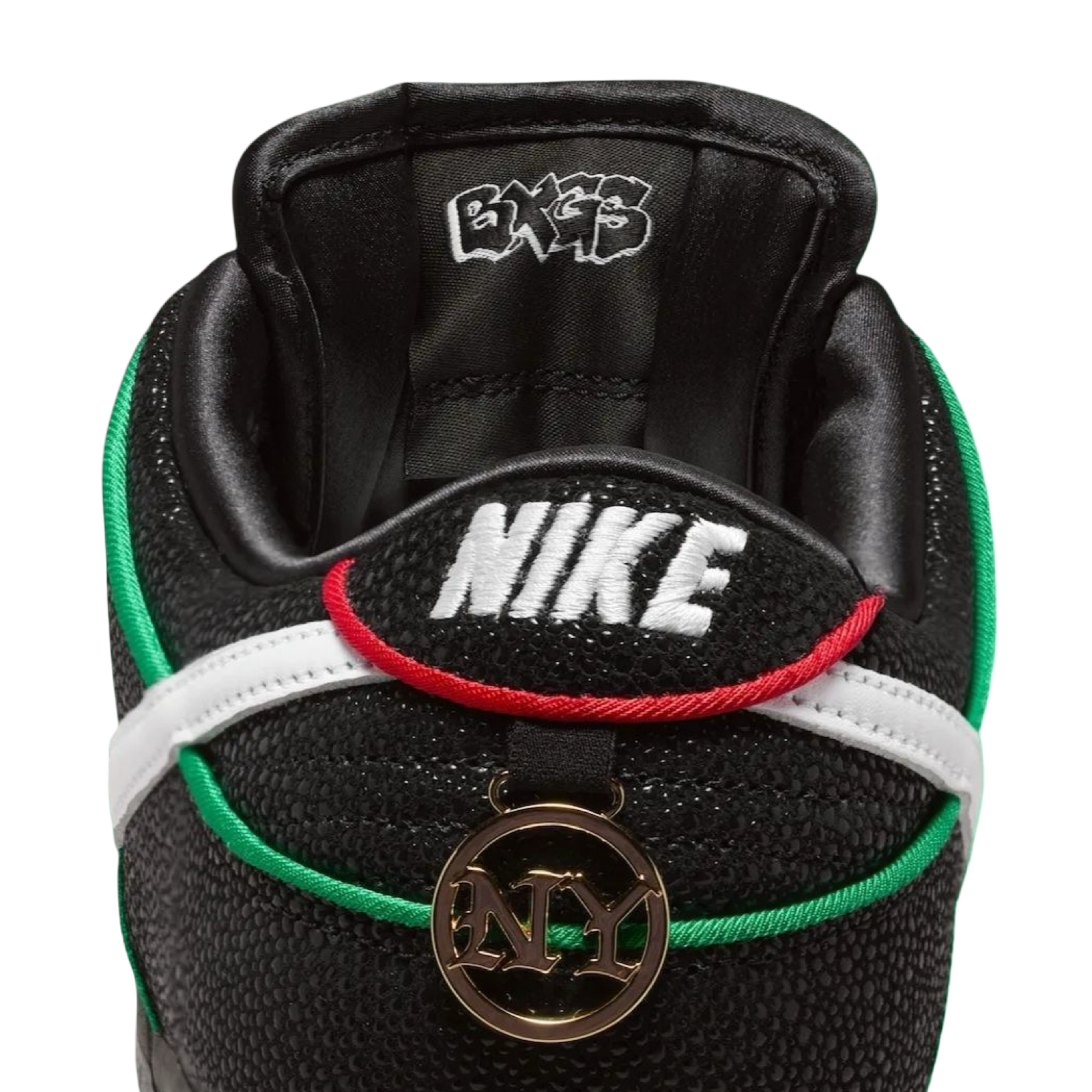 Nike SB Dunk Low Bronx Girl Skate Black White Challenge Red