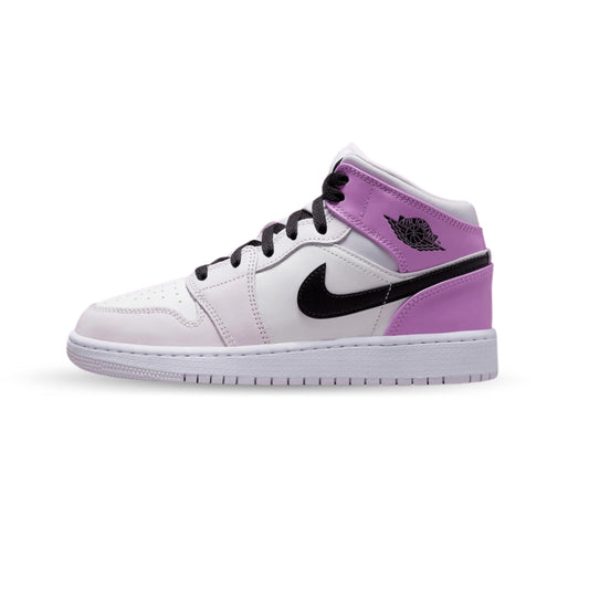 Air Jordan 1 Mid GS Barley Grape White Black