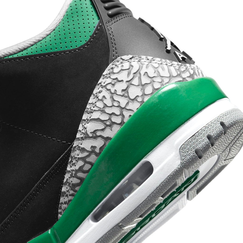 Air Jordan 3 Retro Black Pine Green Silver White