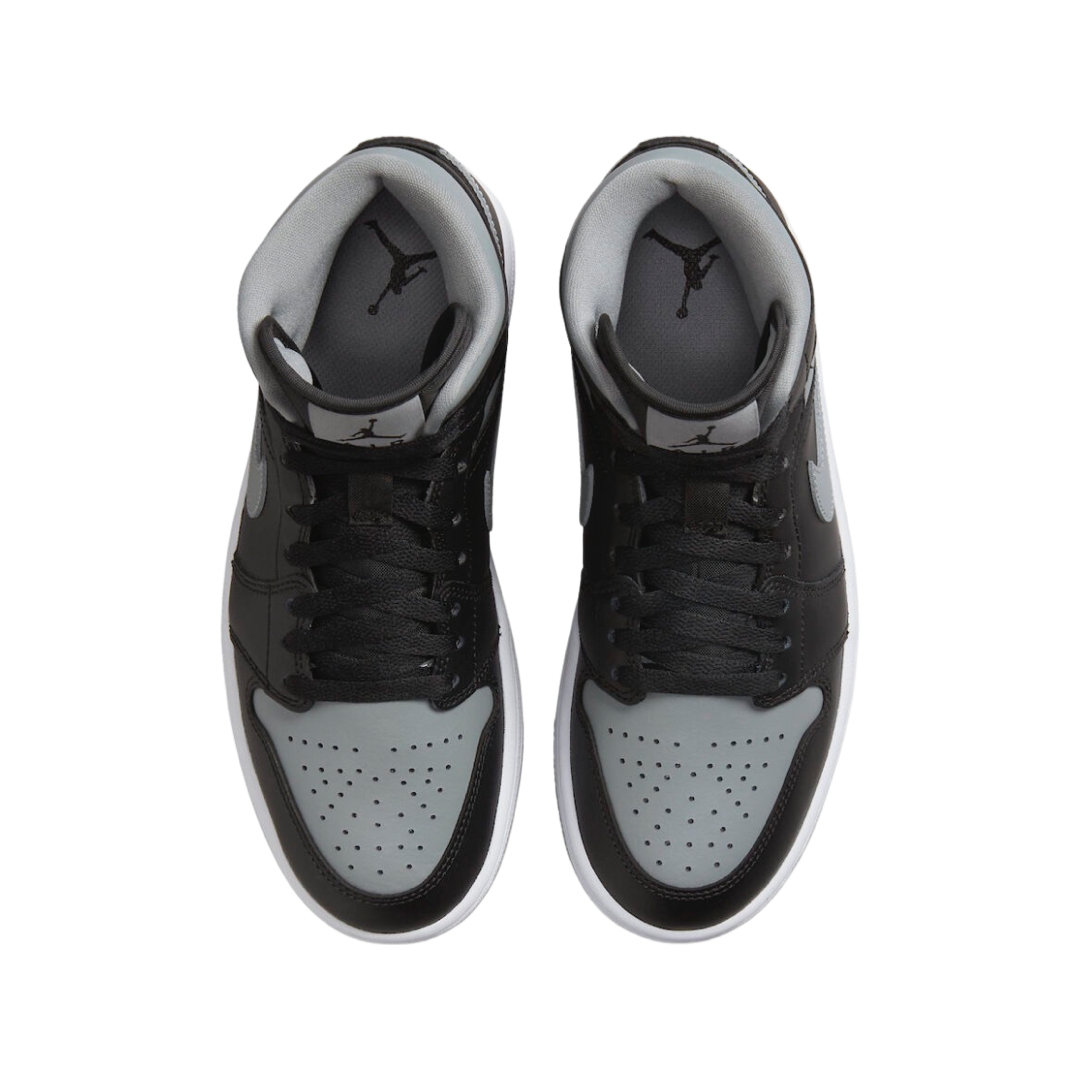 Women's Air Jordan 1 Mid Shadow 2022 Black Particle Grey White