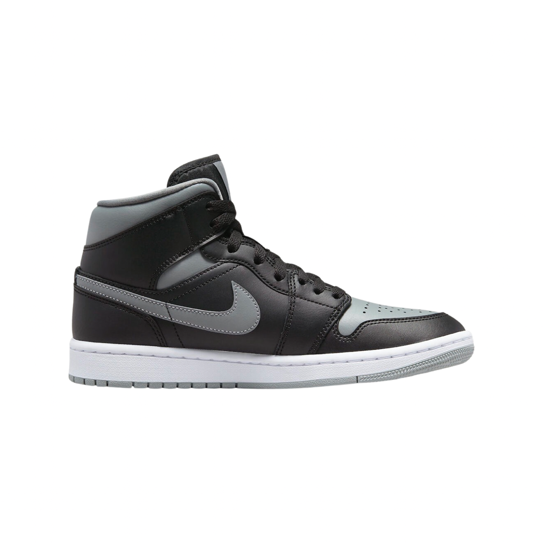 Women's Air Jordan 1 Mid Shadow 2022 Black Particle Grey White