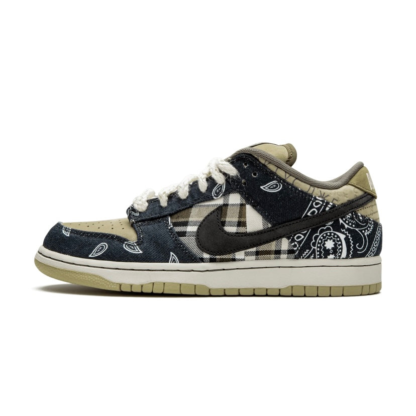 Nike SB Dunk Low Travis Scott 'Paisley' Black Black Parachute Beige