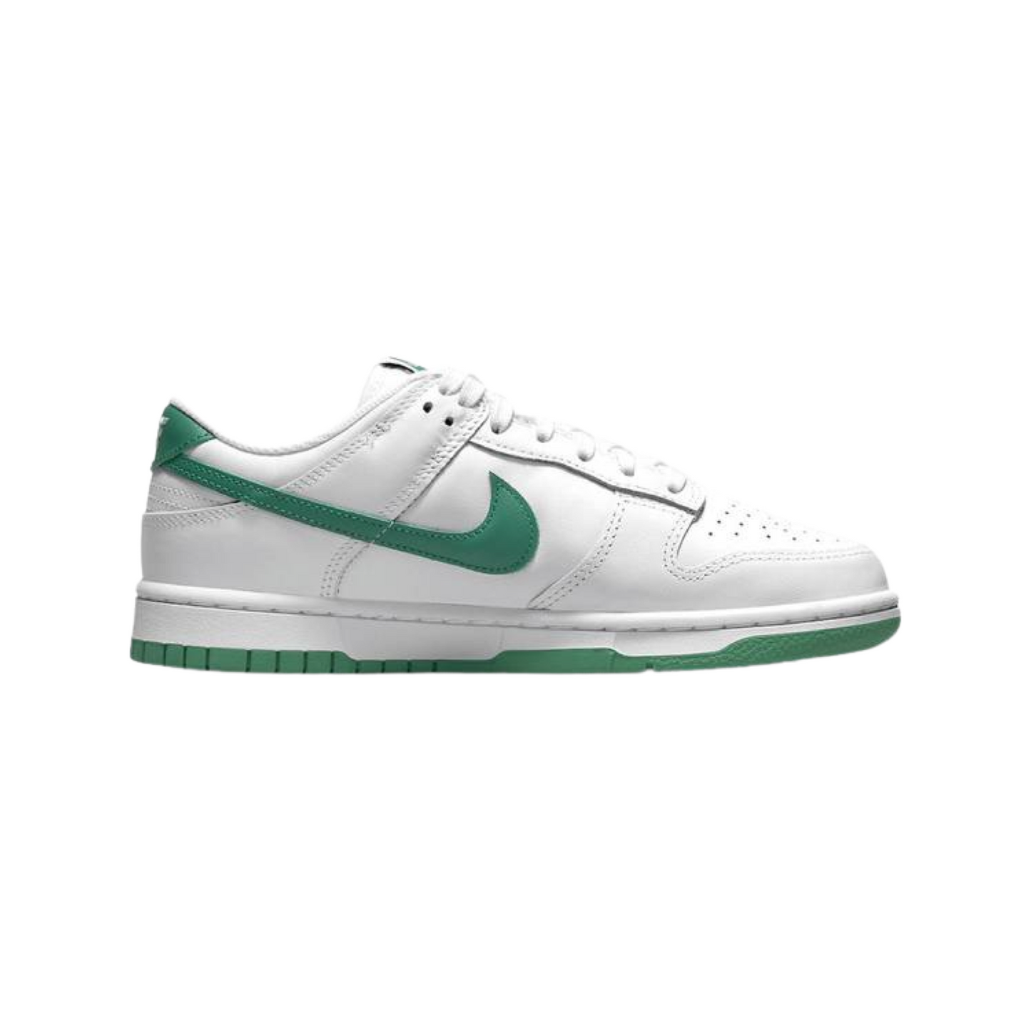 Women's Dunk Low White Green Noise