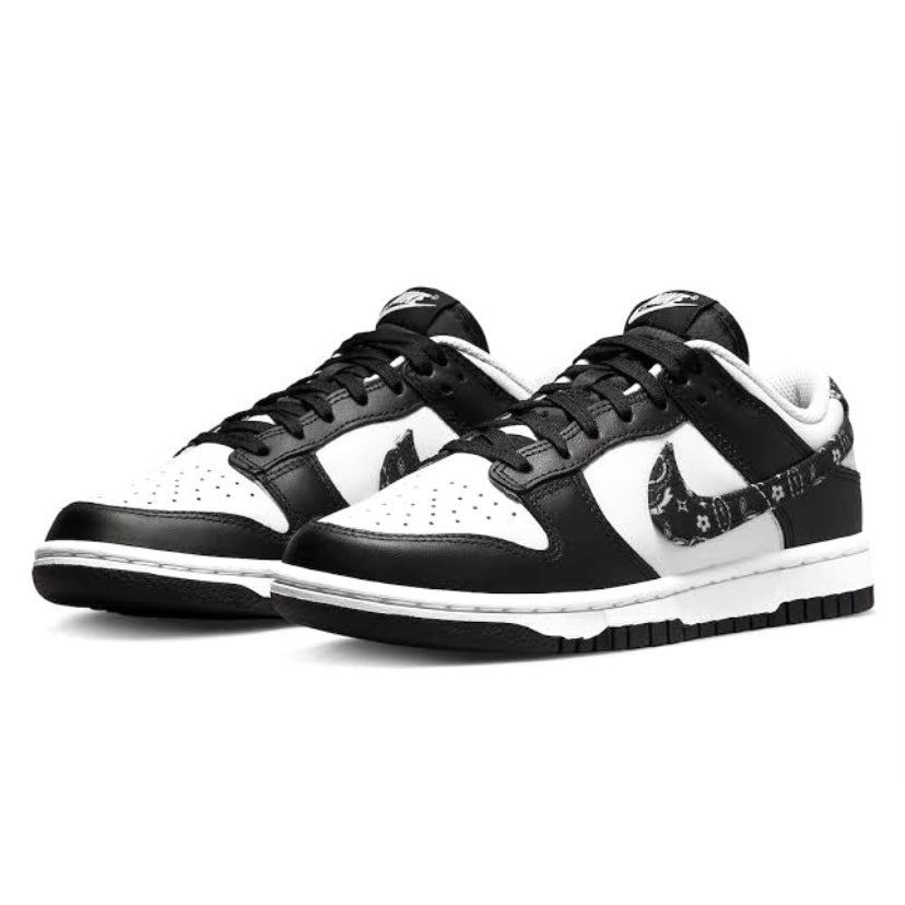 Women's Dunk Low Black Paisley Panda Black White