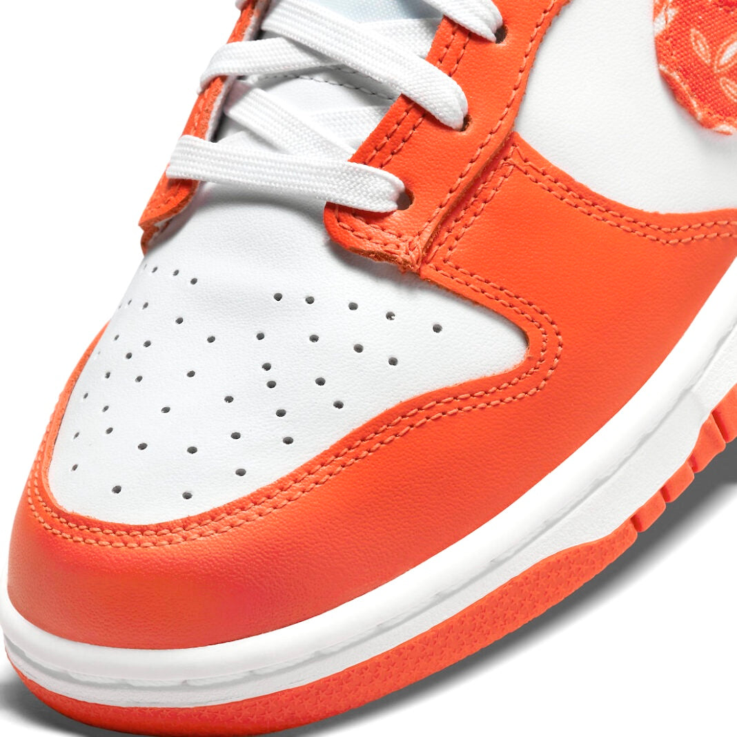 Women's Dunk Low Paisley White Rush Orange White