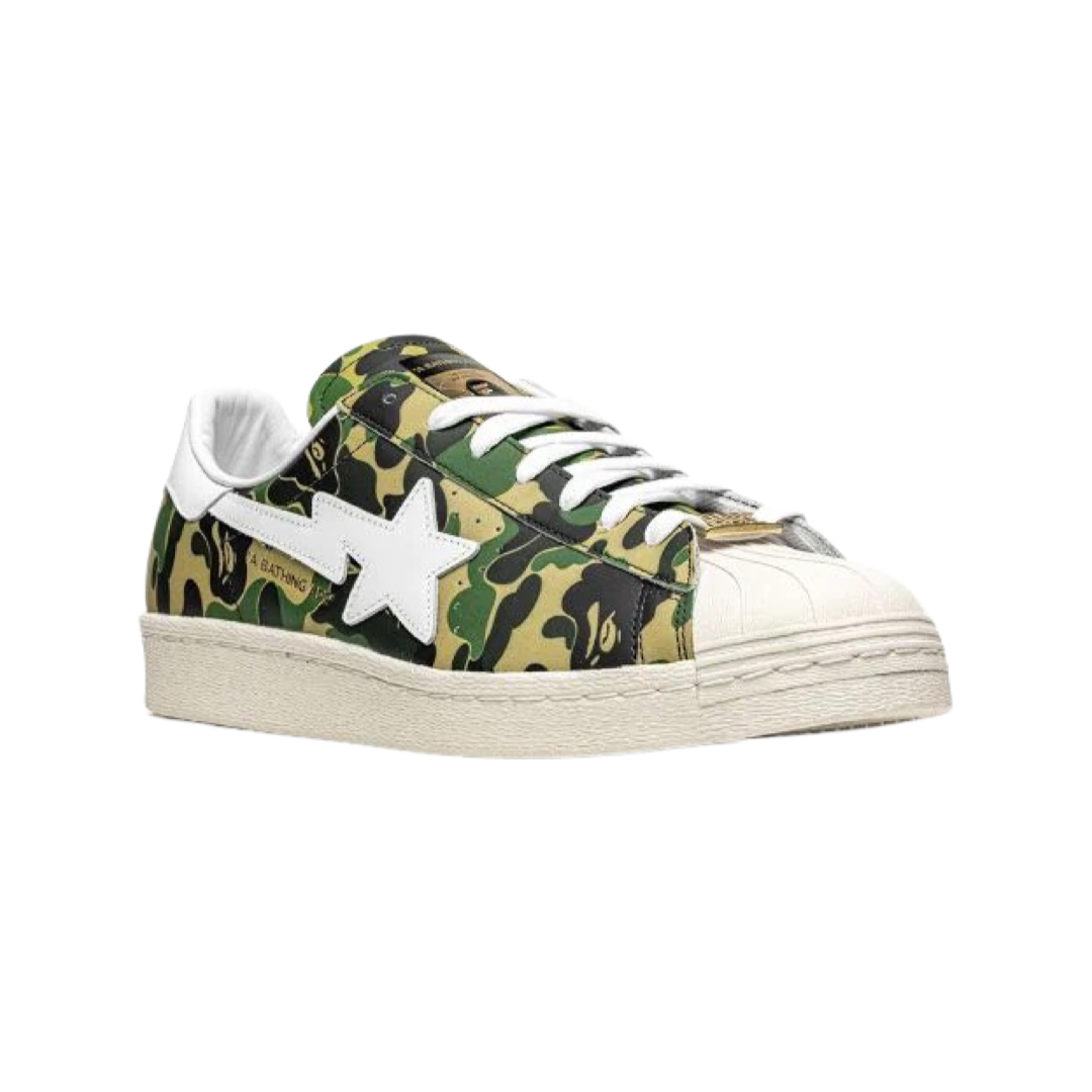 adidas x Bape Superstar 80's Green Camo Multi