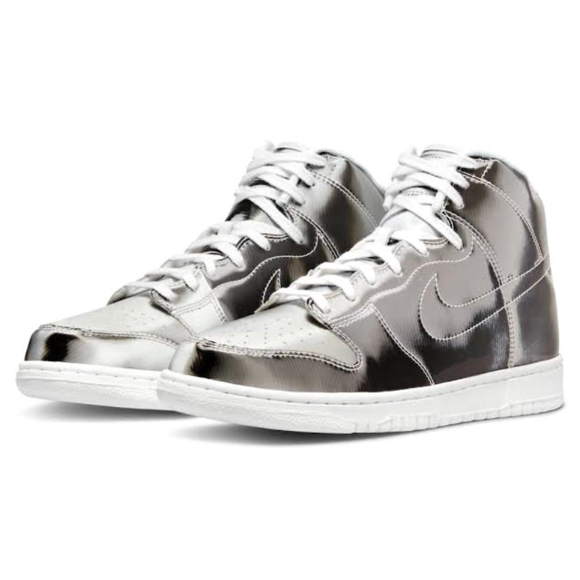 Nike Dunk High CLOT Flux  Metallic Silver White