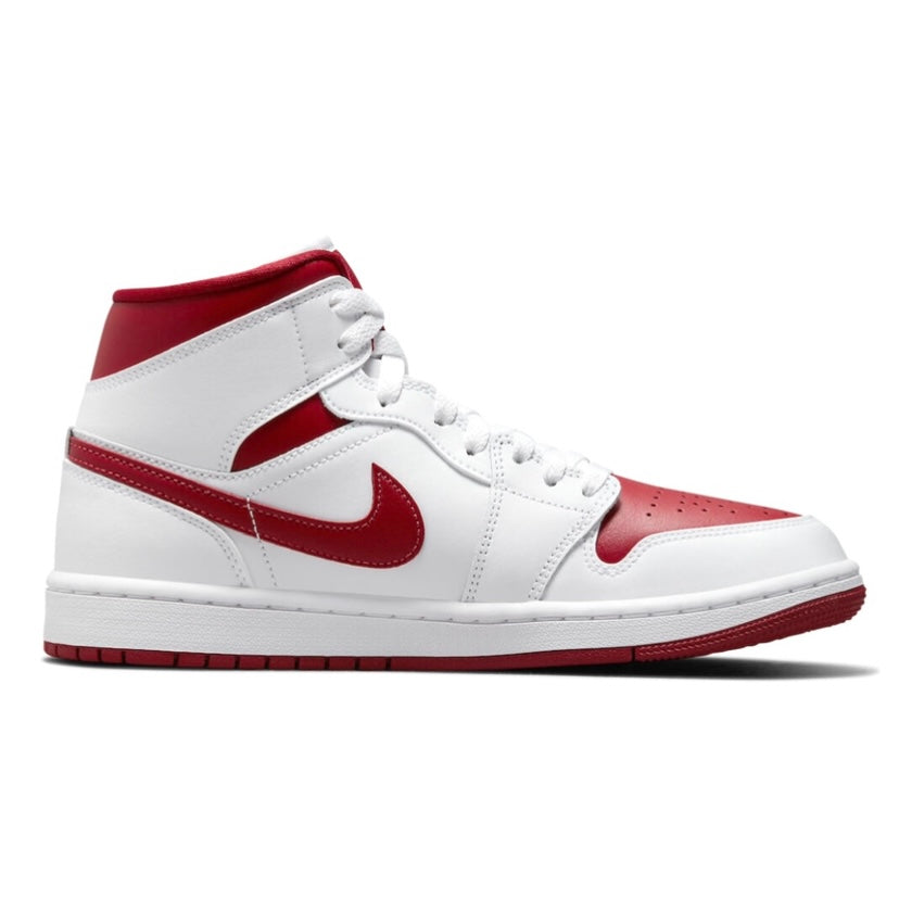 Women's Air Jordan 1 Mid White Pomergranate White