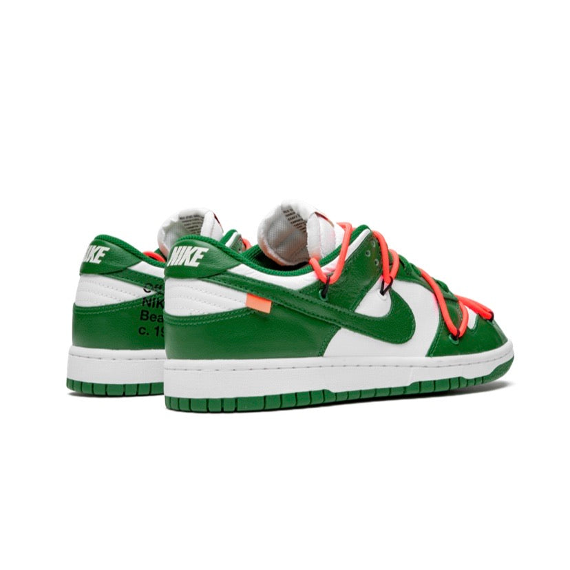 Off White x Nike Dunk Low Leather White Pine Green