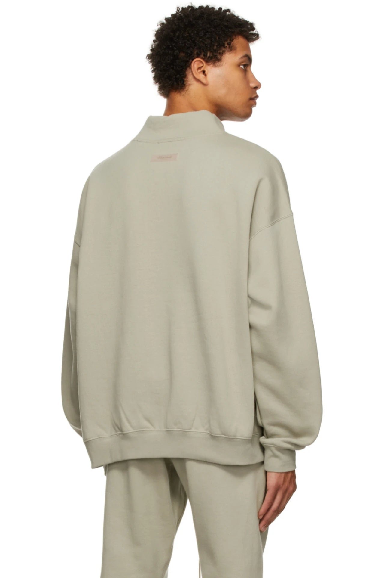 Fear of God Essentials Mock Neck Sweater Olive Green