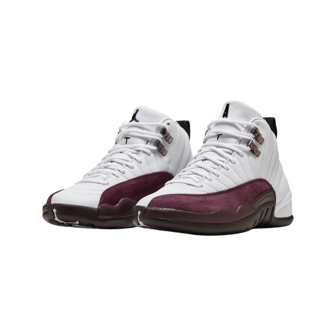 Women's Air Jordan 12 A Ma Maniere White Black Burgundy Crush