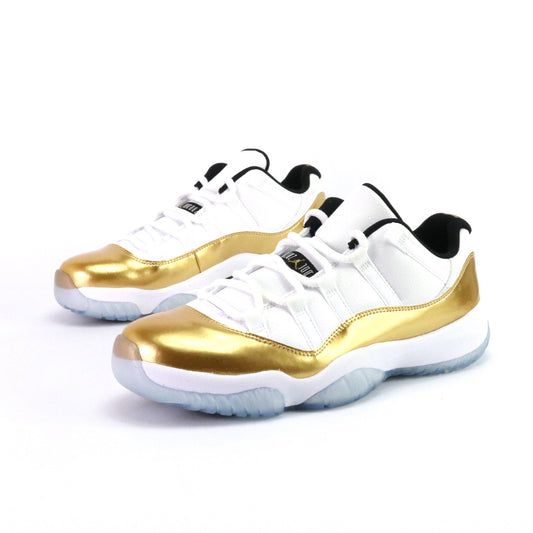 Air Jordan 11 Retro Low "Closing Ceremony" White Metallic Gold Coin Black