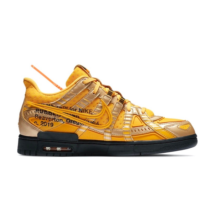 Off-White x Nike Air Rubber Dunk University Gold