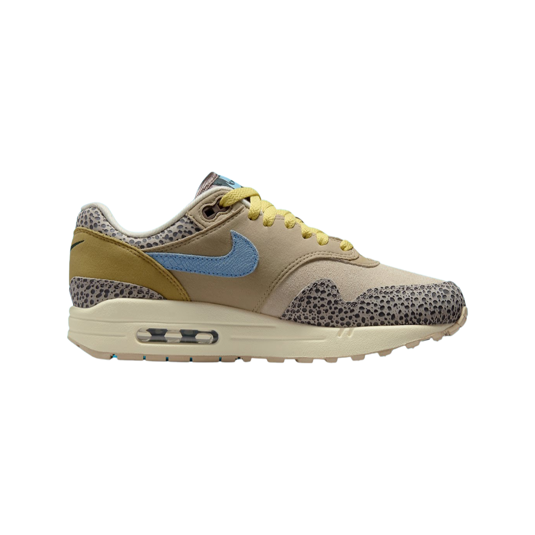 Nike Women's Air Max 1 Safari Cobblestone Worn Blue Limestone