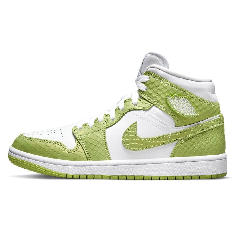 Women's Air Jordan 1 Mid White Vivid Green White