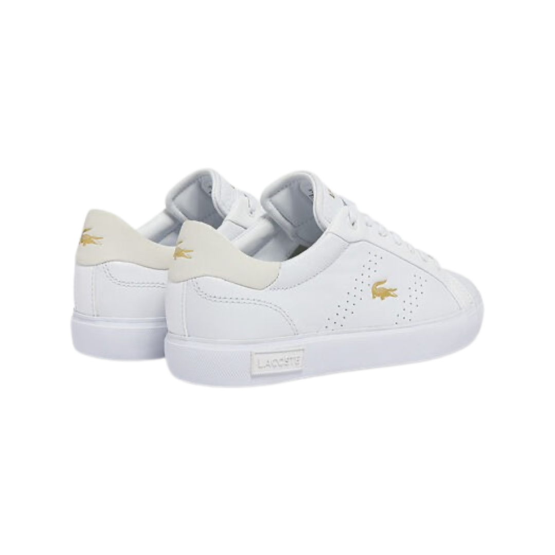 Women's Lacoste Powercourt 1122 Lux White Metallic Gold