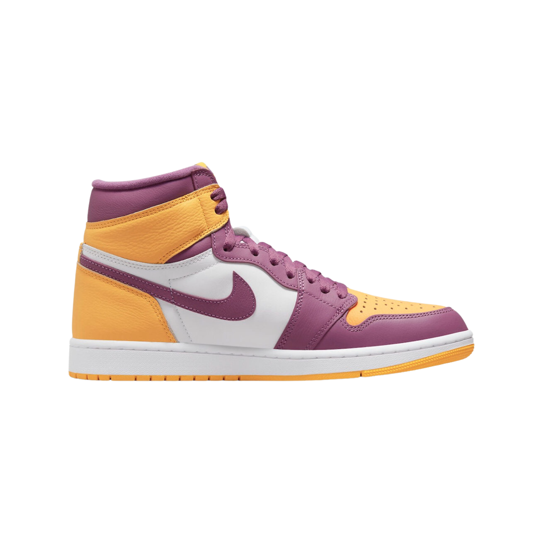 Air Jordan 1 High Brotherhood University Gold Light Bordeaux White