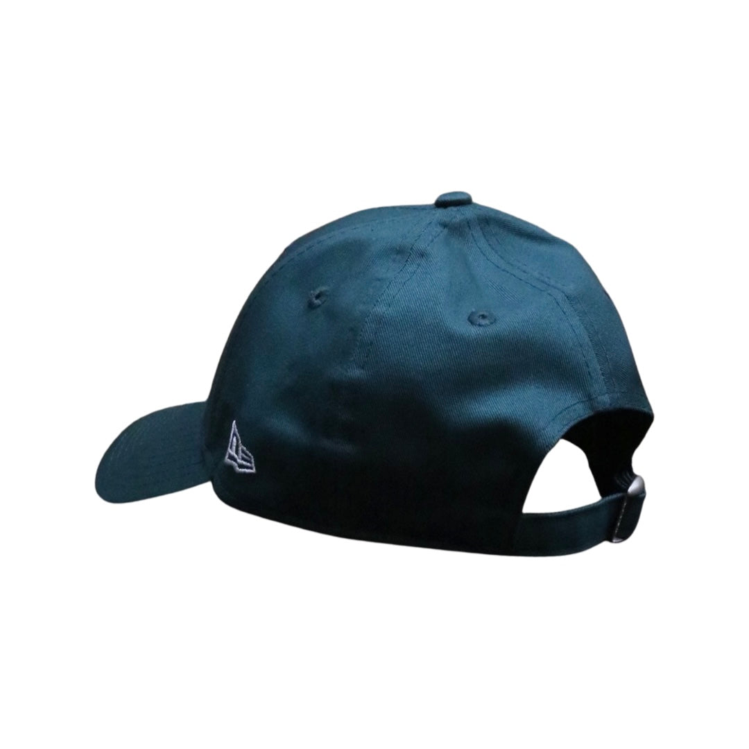 Women's New Era 940 Pre-Curved LA Dodgers Pine Green White Clothstrap Cap