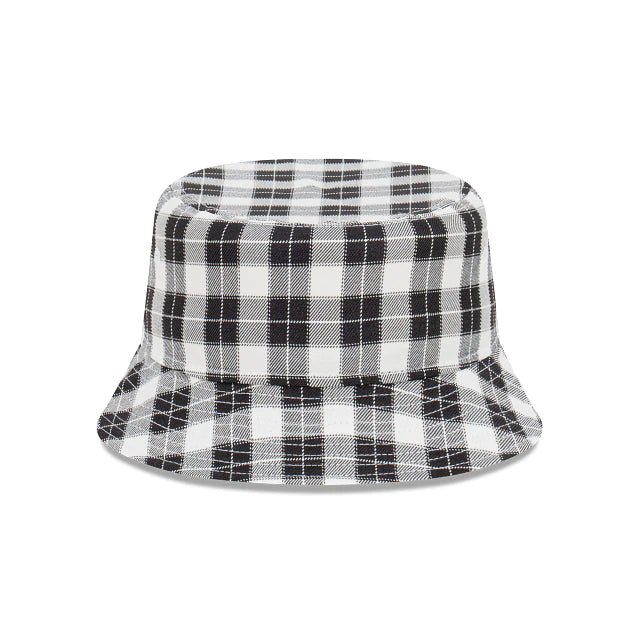 New Era LA Dodgers Plaid Black White Bucket Hat