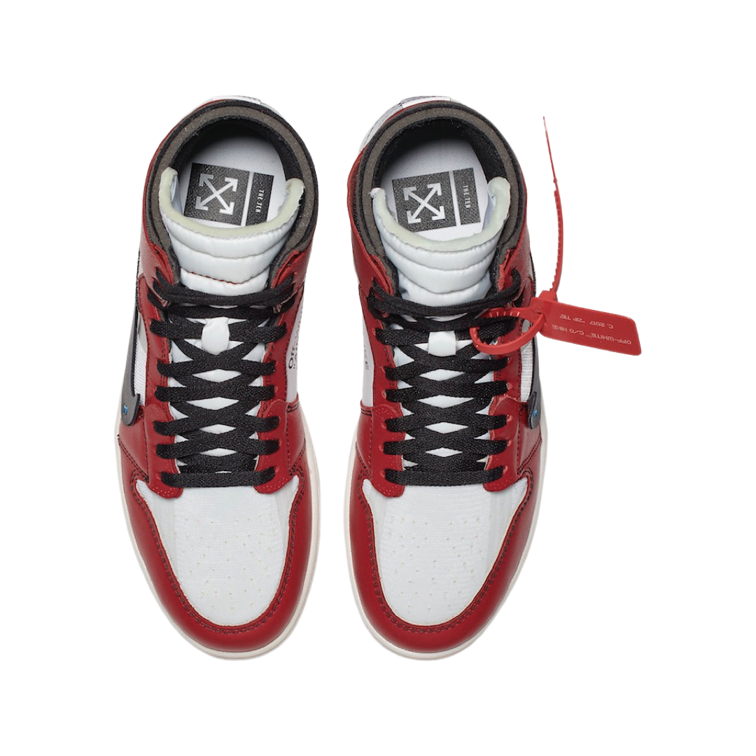 OFF-WHITE x Air Jordan 1 Retro High White Black Varsity Red