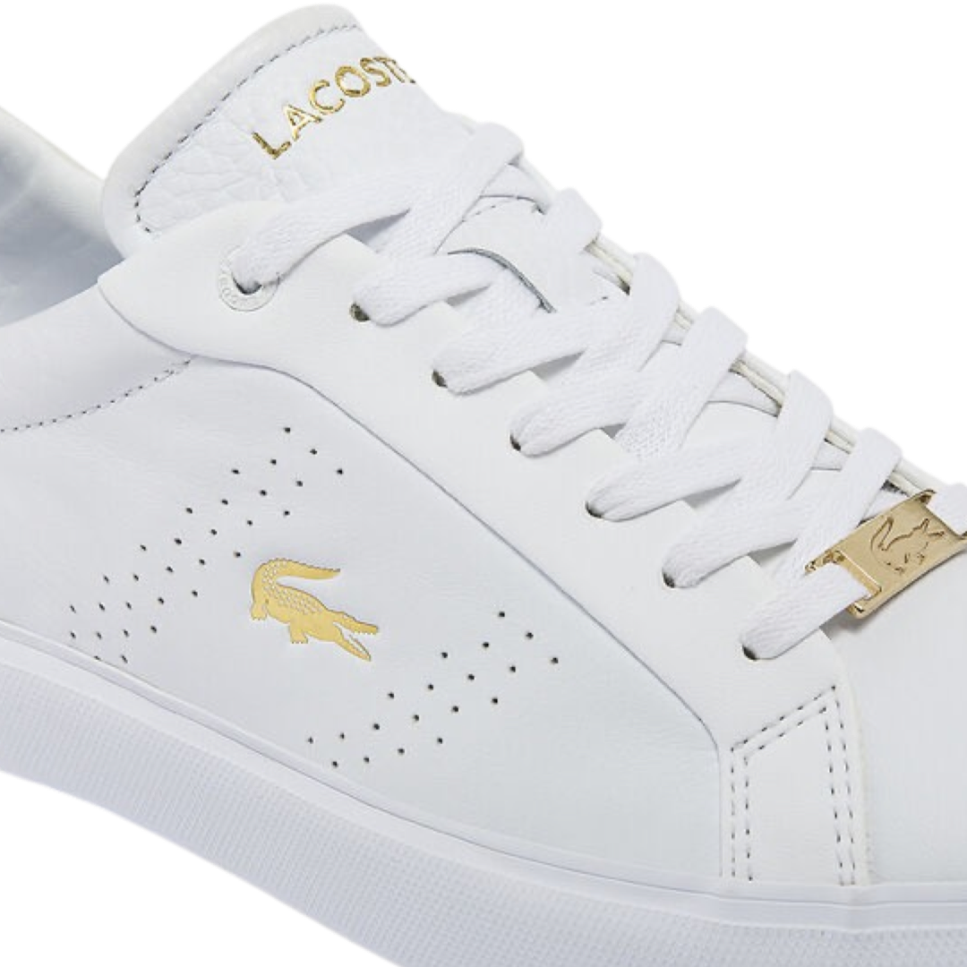 Women's Lacoste Powercourt 1122 Lux White Metallic Gold