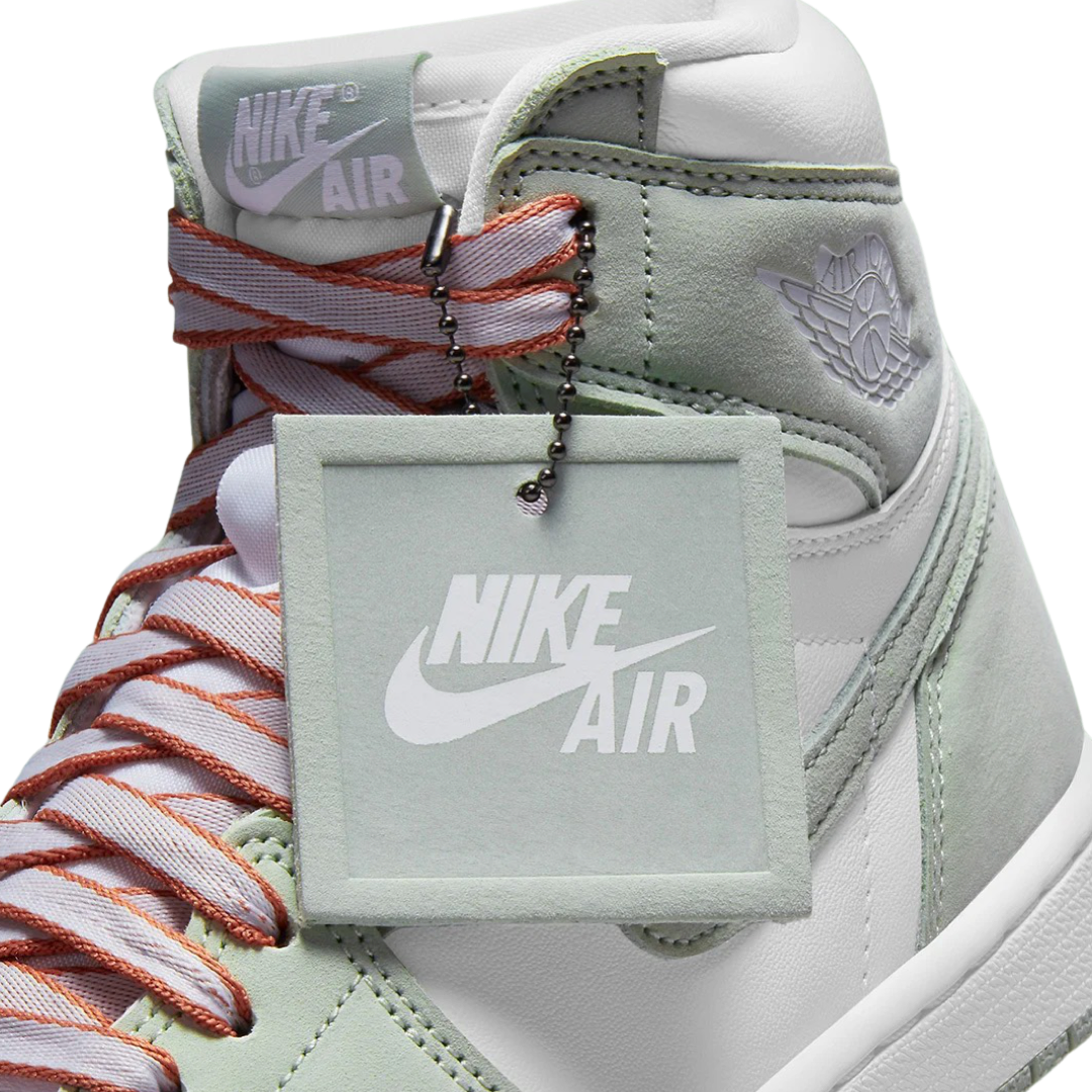 Womens Air Jordan 1 High Retro Seafoam White Healing Orange