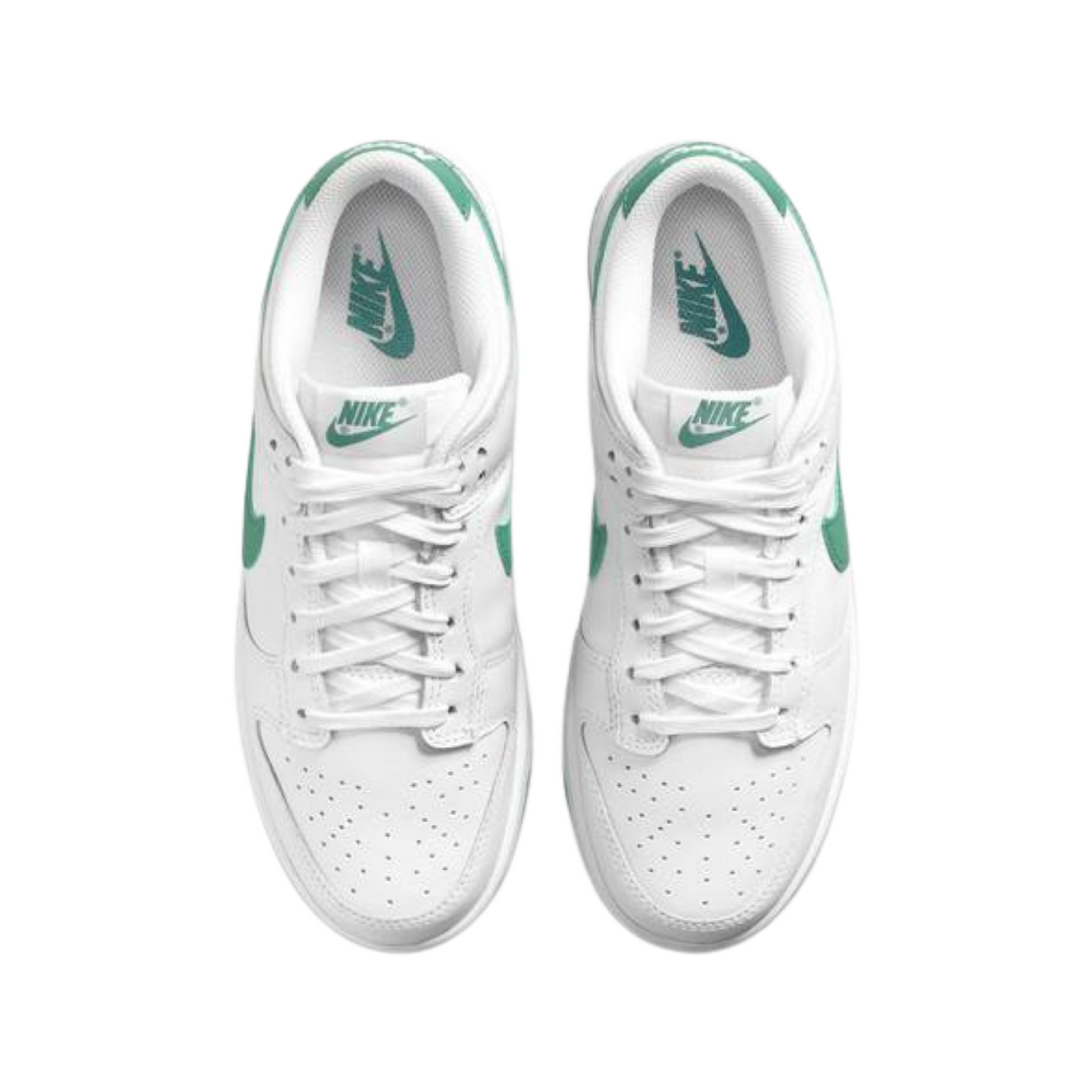 Women's Dunk Low White Green Noise