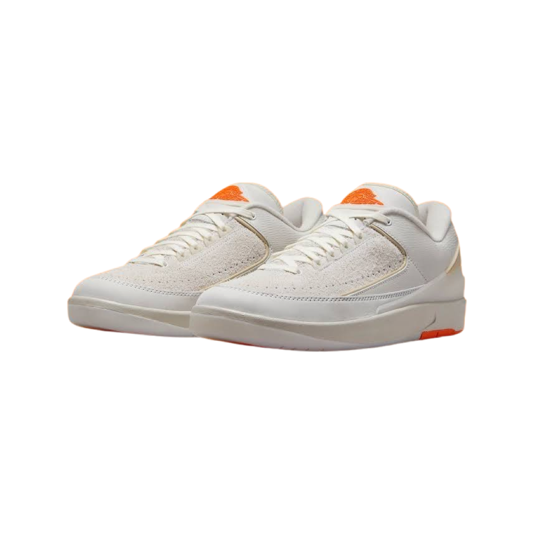 Air Jordan 2 Retro Low Shelflife White Sail Light Bone Bright Mandarin