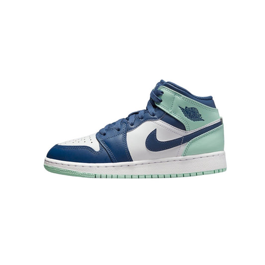 Air Jordan 1 Mid GS Mystic Navy Mint White