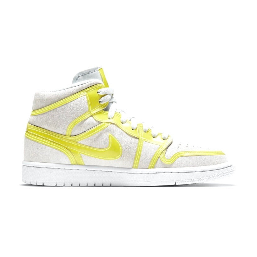 Women's Air Jordan 1 Mid Luxe Off White Optic Yellow White