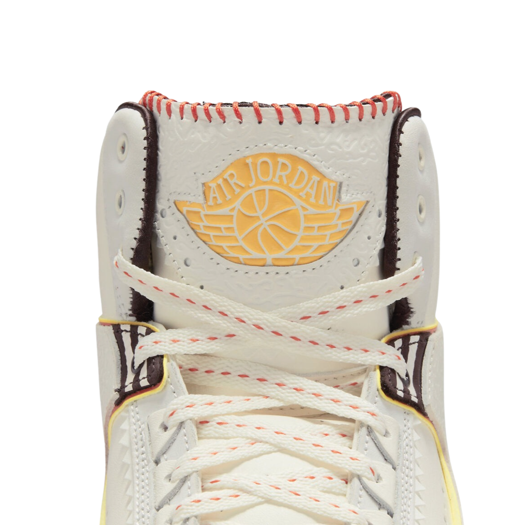 Air Jordan 2 Retro Maison Chateau Rouge Sail Citron Pulse Orange