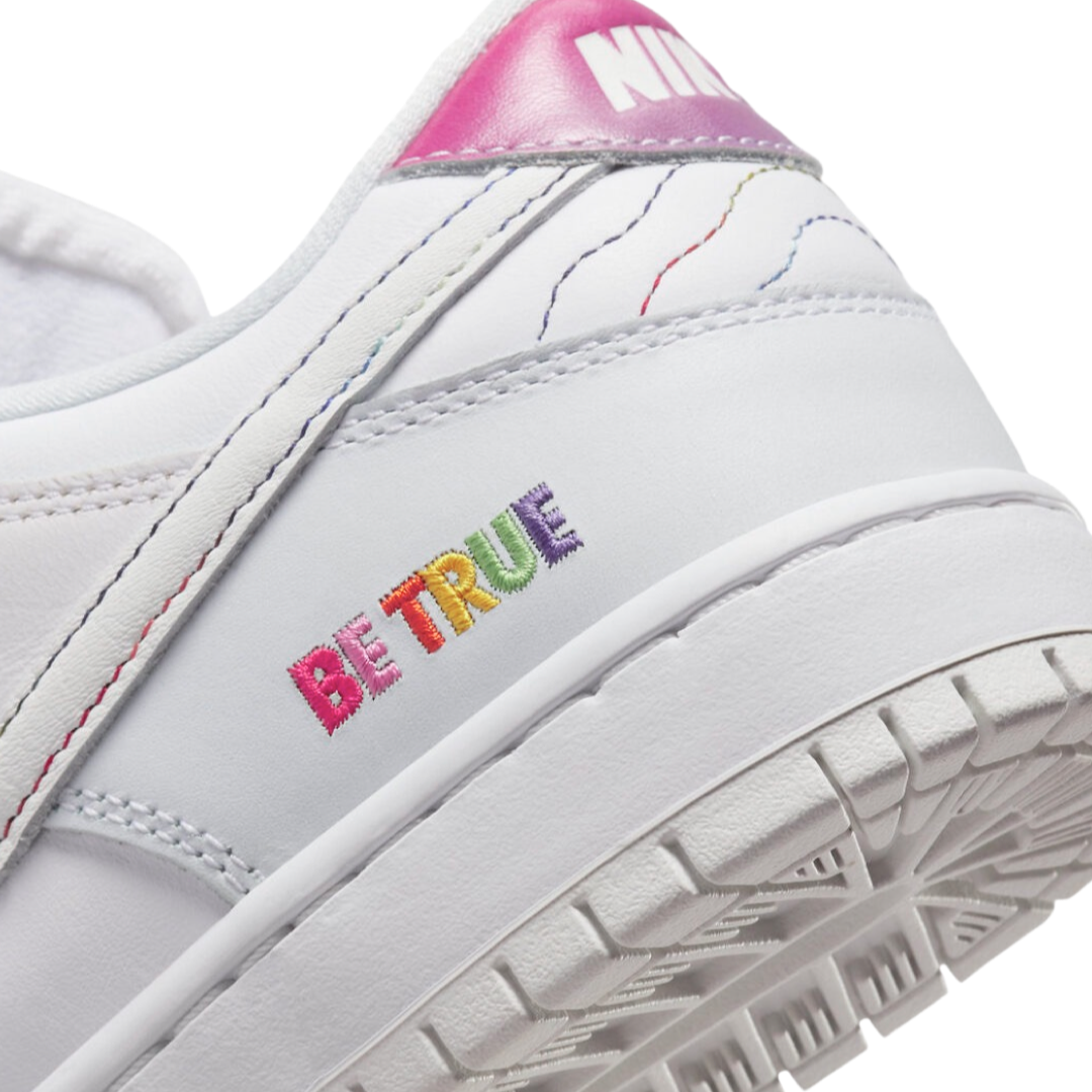 Nike Dunk Low Be True White Summit Rainbow