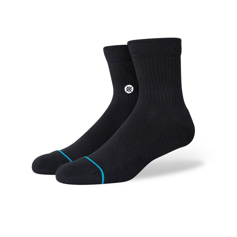 Stance Icon Quarter Socks 3 Pack Black Black