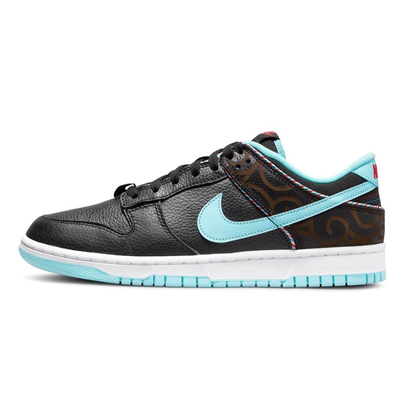 Nike Dunk Low Barber Shop Black Teal Blue Vast Grey White