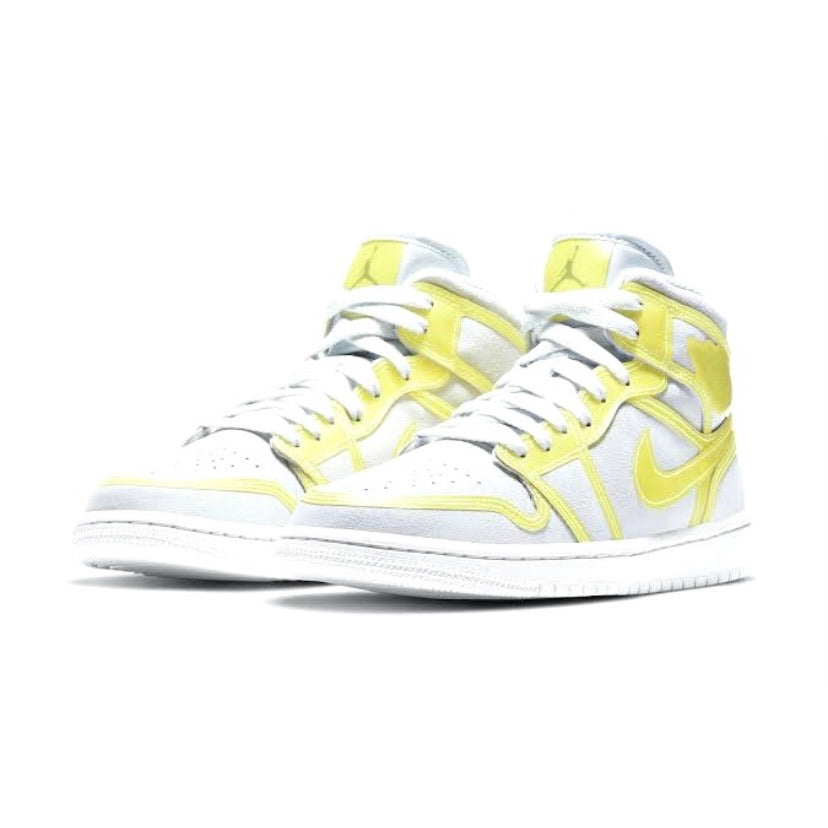 Women's Air Jordan 1 Mid Luxe Off White Optic Yellow White