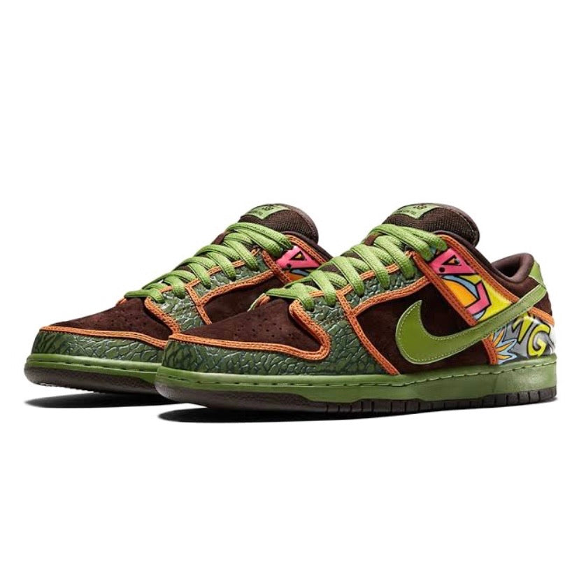 Nike SB Dunk Low Premium DLS SB QS De La Soul Safari Altitude Green Baroque Brown