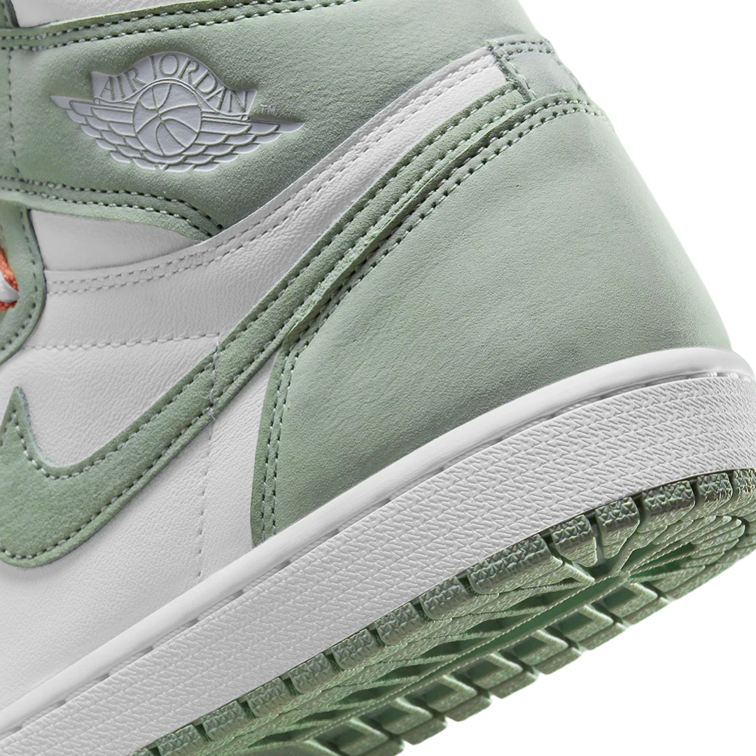 Womens Air Jordan 1 High Retro Seafoam White Healing Orange