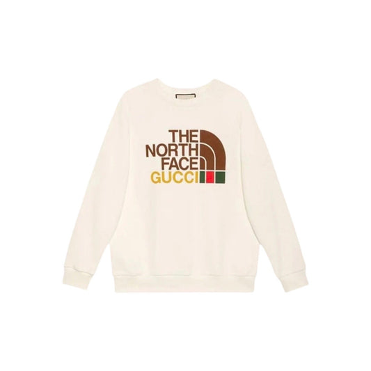 Gucci x The North Face Sweater Logo Print Crewneck White Multi