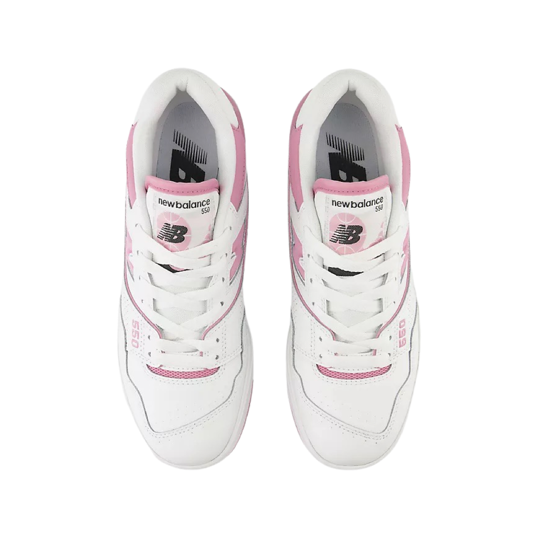 Women's New Balance 550 White Bubblegum Pink