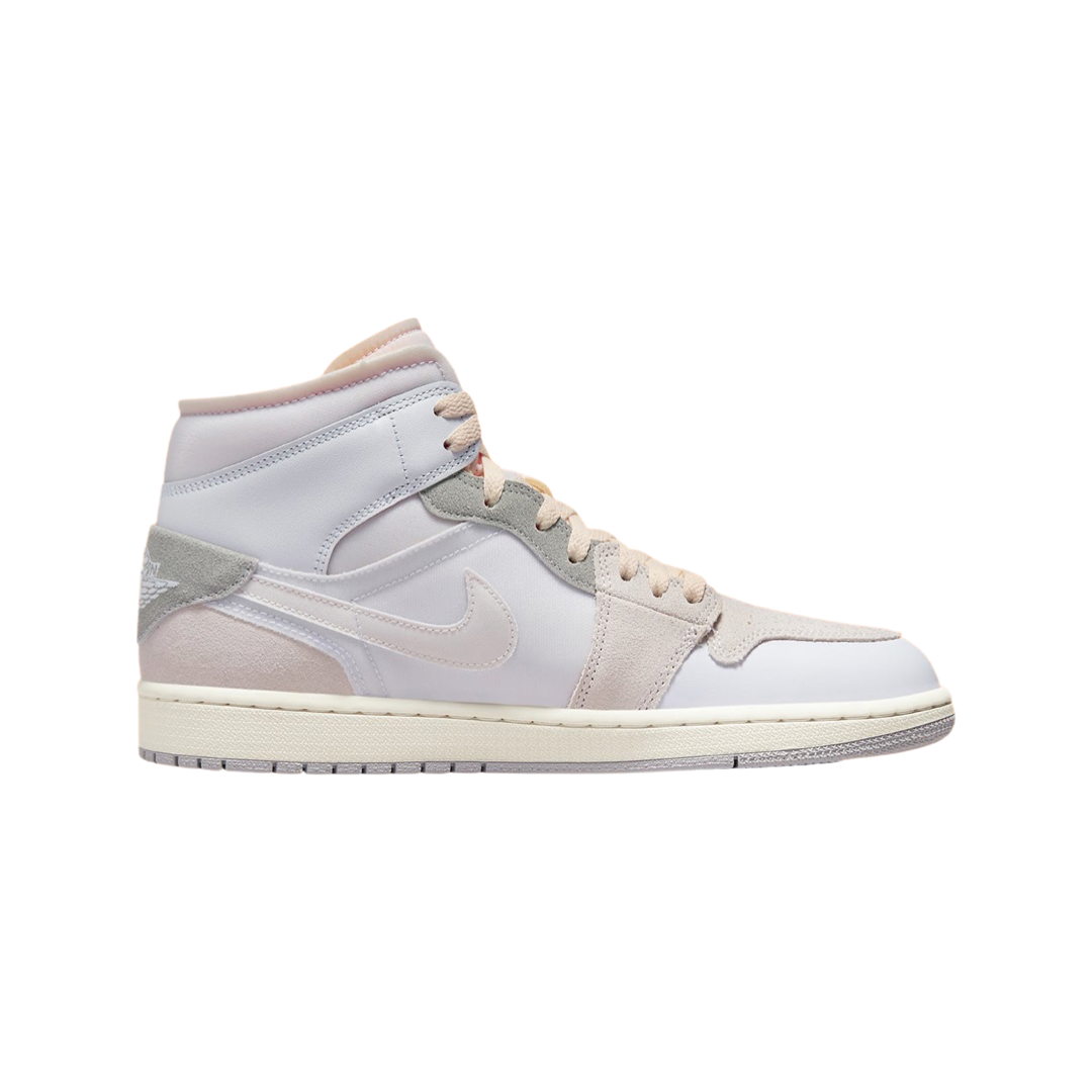 Air Jordan 1 Mid SE Craft Inside Out White Phantom Grey Sail Orange