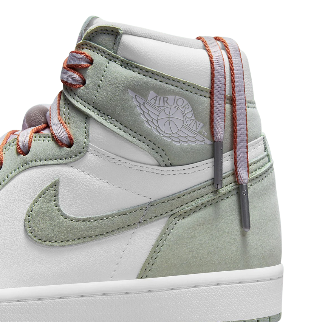 Womens Air Jordan 1 High Retro Seafoam White Healing Orange