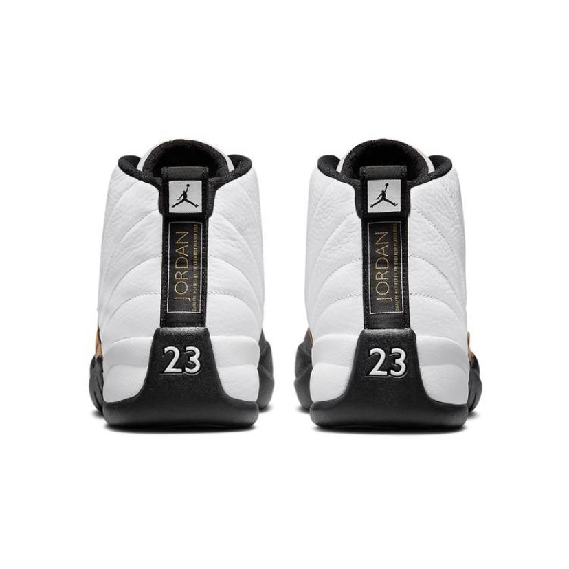 Air Jordan 12 Retro Royalty White Black Metallic Gold