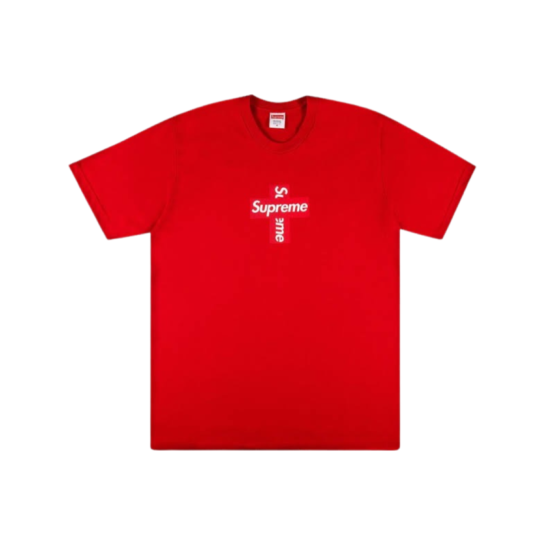 Supreme Cross Box Tee Red White