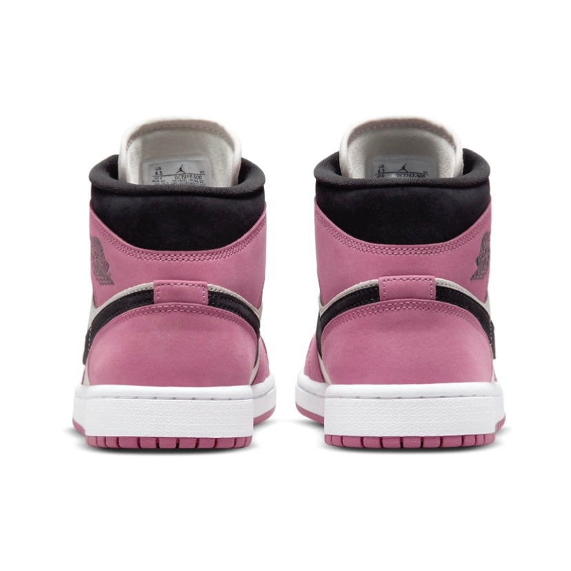 Womens Air Jordan 1 Mid Berry Pink Light Black