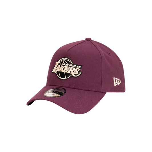 New Era 940 A-Frame LA Lakers Plum Black Snapback Cap