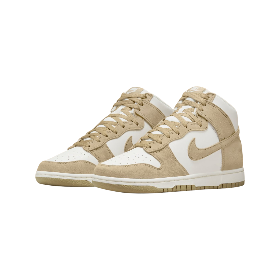 Nike Dunk High Tan Suede White