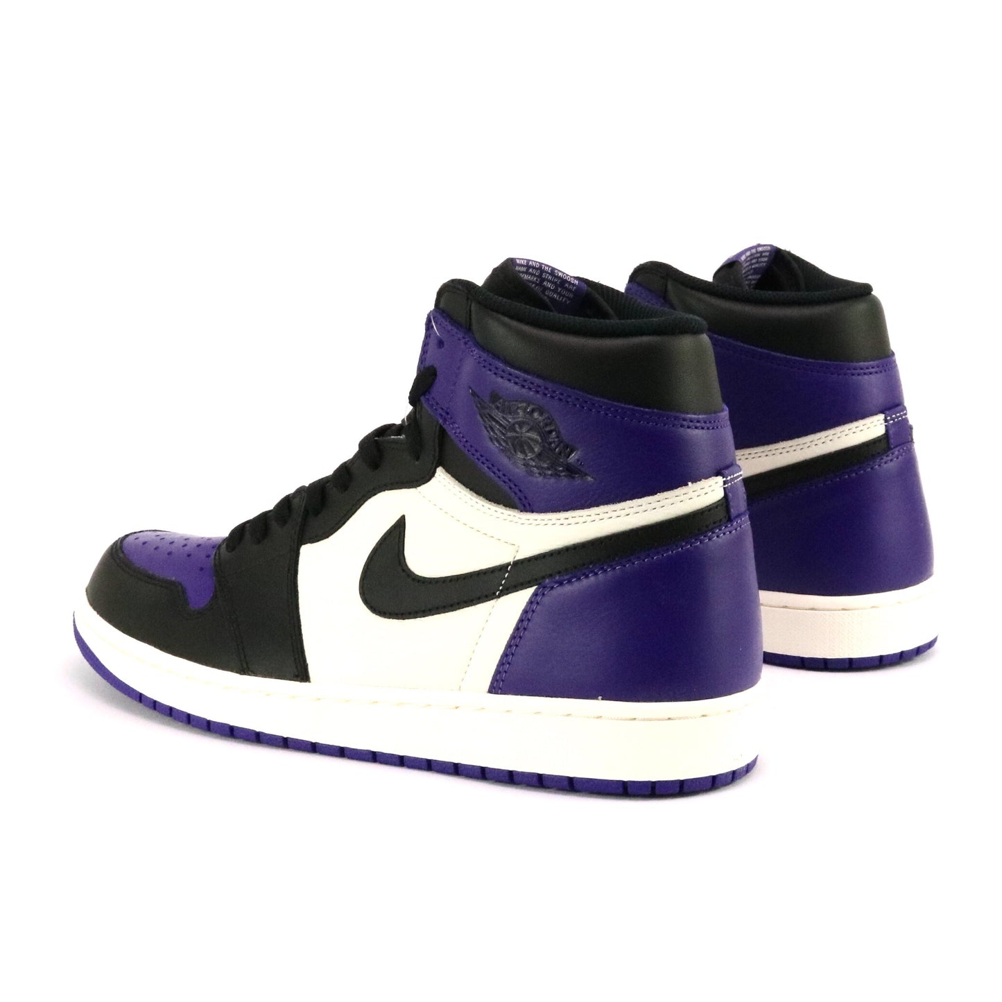 Air Jordan 1 High Retro OG Court Purple Toe Black Sail White 2018